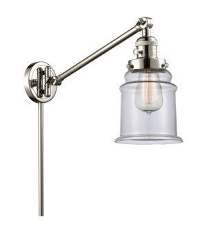 Franklin Restoration One Light Swing Arm Lamp in Polished Nickel (405|237-PN-G182)