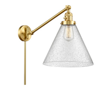 Franklin Restoration One Light Swing Arm Lamp in Satin Gold (405|237-SG-G44-L)