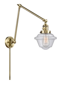 Franklin Restoration One Light Swing Arm Lamp in Antique Brass (405|238-AB-G534)