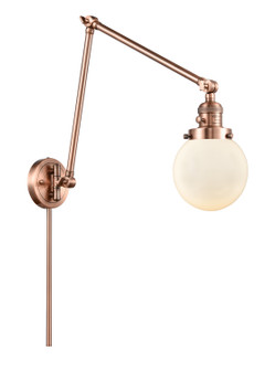 Franklin Restoration One Light Swing Arm in Antique Copper (405|238-AC-G201-6)