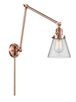 Franklin Restoration One Light Swing Arm Lamp in Antique Copper (405|238-AC-G62)