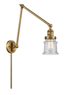 Franklin Restoration One Light Swing Arm Lamp in Brushed Brass (405|238-BB-G184S)