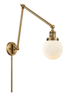 Franklin Restoration One Light Swing Arm Lamp in Brushed Brass (405|238-BB-G201-6)