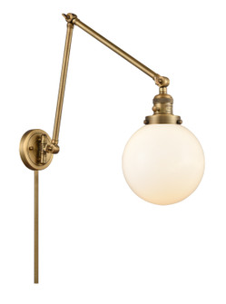 Franklin Restoration LED Swing Arm Lamp in Brushed Brass (405|238-BB-G201-8-LED)