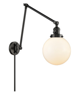Franklin Restoration One Light Swing Arm Lamp in Matte Black (405|238-BK-G201-8)