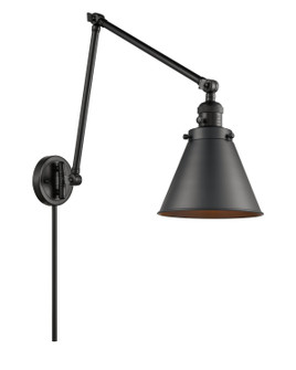 Franklin Restoration One Light Swing Arm Lamp in Matte Black (405|238-BK-M13-BK)