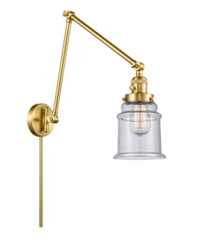 Franklin Restoration One Light Swing Arm Lamp in Satin Gold (405|238-SG-G184)