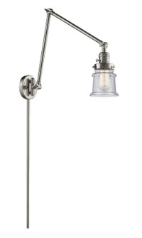 Franklin Restoration One Light Swing Arm Lamp in Brushed Satin Nickel (405|238-SN-G184S)