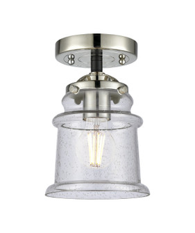 Nouveau One Light Semi-Flush Mount in Black Polished Nickel (405|284-1C-BPN-G184S)
