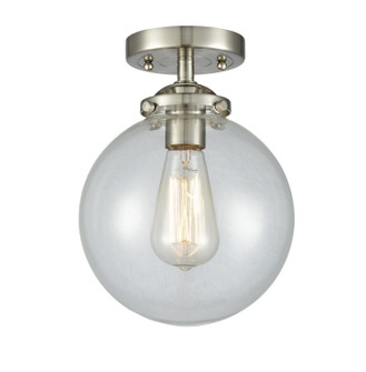 Nouveau One Light Semi-Flush Mount in Brushed Satin Nickel (405|284-1C-SN-G202-8)