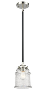Nouveau One Light Mini Pendant in Black Polished Nickel (405|284-1S-BPN-G184)