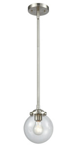 Nouveau One Light Mini Pendant in Brushed Satin Nickel (405|284-1S-SN-G202-6)