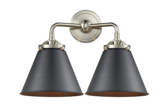 Nouveau Two Light Bath Vanity in Brushed Satin Nickel (405|284-2W-SN-M13-BK)