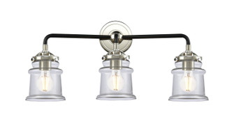 Nouveau Three Light Bath Vanity in Black Polished Nickel (405|284-3W-BPN-G182S)