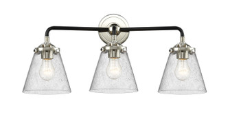 Nouveau Three Light Bath Vanity in Black Polished Nickel (405|284-3W-BPN-G64)