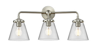 Nouveau Three Light Bath Vanity in Brushed Satin Nickel (405|284-3W-SN-G62)
