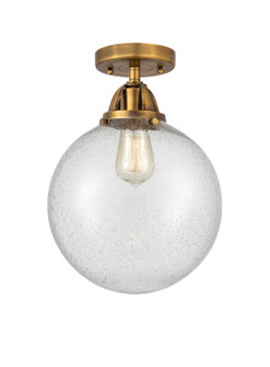 Nouveau 2 LED Semi-Flush Mount in Brushed Brass (405|288-1C-BB-G204-10-LED)