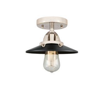 Nouveau 2 One Light Semi-Flush Mount in Polished Nickel (405|288-1C-PN-M6-BK)