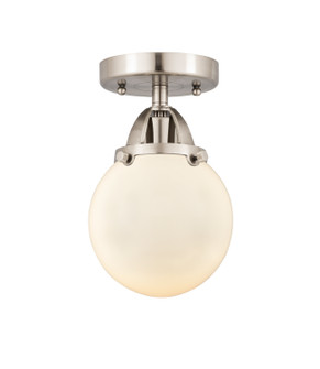 Nouveau 2 One Light Semi-Flush Mount in Brushed Satin Nickel (405|288-1C-SN-G201-6)