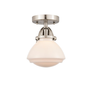 Nouveau 2 One Light Semi-Flush Mount in Brushed Satin Nickel (405|288-1C-SN-G321)