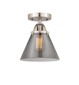 Nouveau 2 One Light Semi-Flush Mount in Brushed Satin Nickel (405|288-1C-SN-G43)