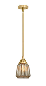 Nouveau 2 LED Mini Pendant in Satin Gold (405|288-1S-SG-G146-LED)