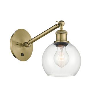 Ballston LED Wall Sconce in Antique Brass (405|317-1W-AB-G122-6-LED)