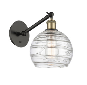 Ballston One Light Wall Sconce in Black Antique Brass (405|317-1W-BAB-G1213-8)