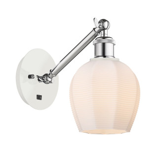 Ballston One Light Wall Sconce in White Polished Chrome (405|317-1W-WPC-G461-6)