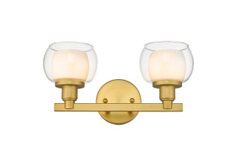 Cairo LED Bath Vanity in Satin Gold (405|330-2W-SG-CLW-LED)