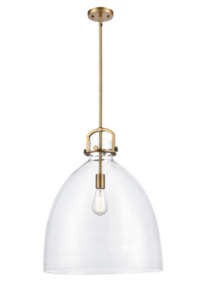 Downtown Urban One Light Pendant in Brushed Brass (405|412-1S-BB-18CL)