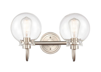 Two Light Bath Vanity in Satin Nickel (405|437-2W-SN-CL-LED)