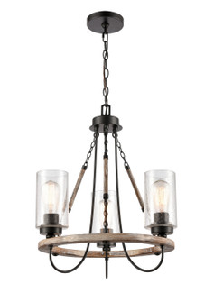 Downtown Urban LED Mini Chandelier in Matte Black (405|442-3CR-BK-G4424-LED)