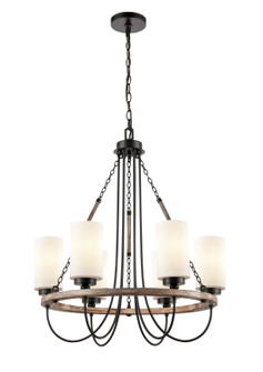 Paladin Six Light Chandelier in Matte Black (405|442-6CR-BK-G4421)