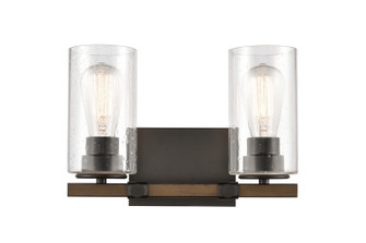 Auralume LED Bath Vanity in Matte Black (405|445-2W-BK-SDY-LED)