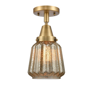 Caden One Light Semi-Flush Mount in Brushed Brass (405|447-1C-BB-G146)
