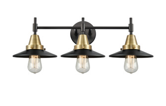 Caden Three Light Bath Vanity in Black Antique Brass (405|447-3W-BAB-M6-BK)