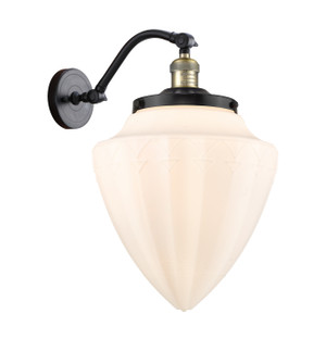 Franklin Restoration One Light Wall Sconce in Black Antique Brass (405|515-1W-BAB-G661-12)