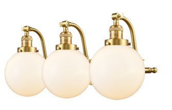 Franklin Restoration Three Light Bath Vanity in Satin Gold (405|515-3W-SG-G201-8)