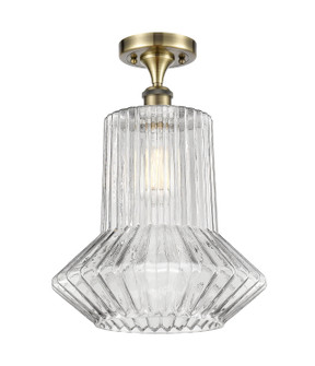 Ballston LED Semi-Flush Mount in Antique Brass (405|516-1C-AB-G212-LED)