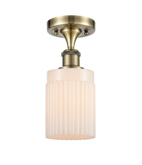 Ballston One Light Semi-Flush Mount in Antique Brass (405|516-1C-AB-G341)