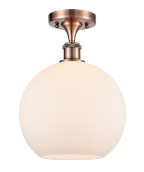 Ballston One Light Semi-Flush Mount in Antique Copper (405|516-1C-AC-G121-10)