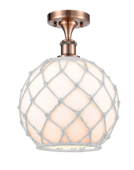Ballston LED Semi-Flush Mount in Antique Copper (405|516-1C-AC-G121-10RW-LED)