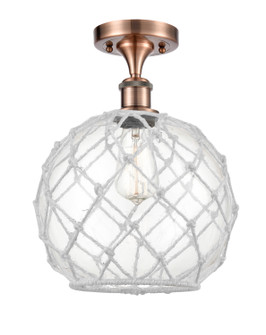 Ballston One Light Semi-Flush Mount in Antique Copper (405|516-1C-AC-G122-10RW)