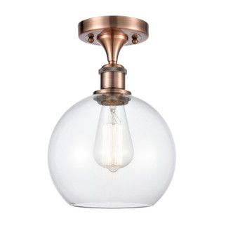 Ballston LED Semi-Flush Mount in Antique Copper (405|516-1C-AC-G122-8-LED)