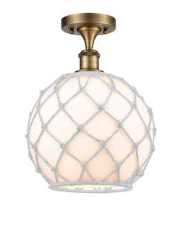 Ballston One Light Semi-Flush Mount in Brushed Brass (405|516-1C-BB-G121-10RW)