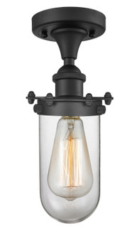 Austere One Light Semi-Flush Mount in Matte Black (405|516-1C-BK-CE231-CL)