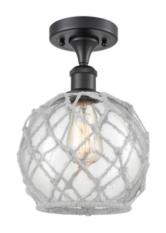 Ballston LED Semi-Flush Mount in Matte Black (405|516-1C-BK-G122-8RW-LED)