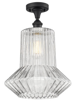 Ballston One Light Semi-Flush Mount in Matte Black (405|516-1C-BK-G212)