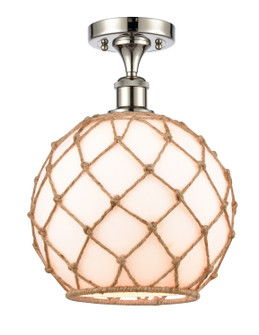 Ballston One Light Semi-Flush Mount in Polished Nickel (405|516-1C-PN-G121-10RB)